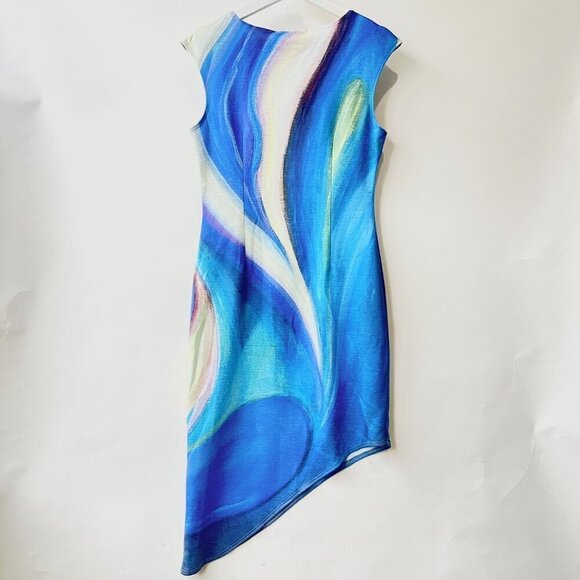 Le Galeriste wearable art Felicia dress, blue, Size S/M - Picture 2 of 8